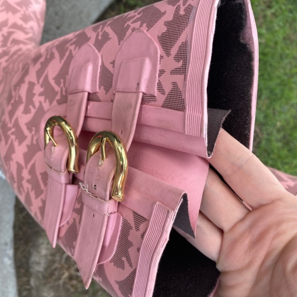 Y2K Juicy Couture PINK SCOTTIE DOG WELLIES TALL SAMMY RAIN BOOTS 9 WELLINGTON - Picture 14 of 14